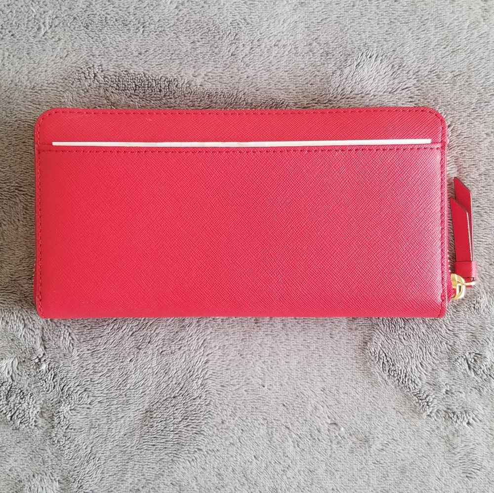 NWT Kate Spade Large Continental Zip Wallet Red - Picture 2 of 7